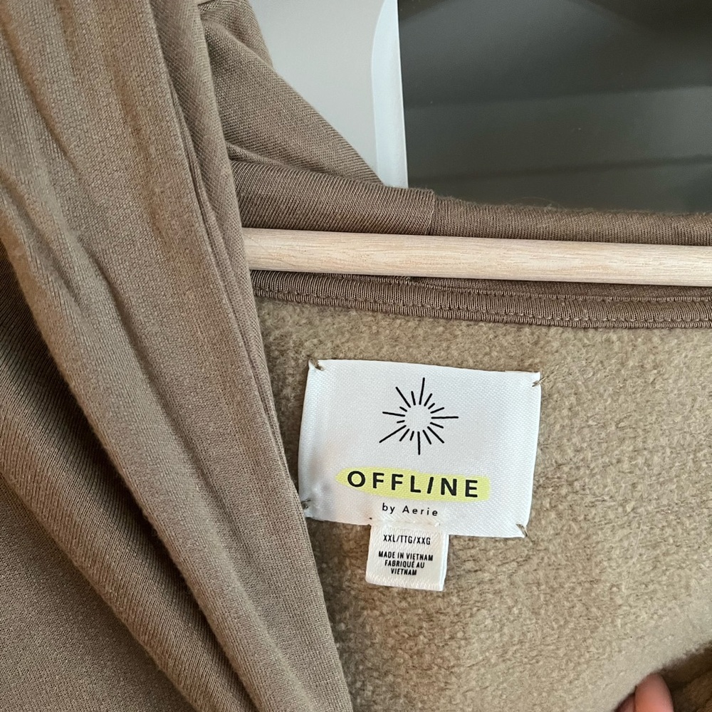 Aerie Tan Hoodie Sweatshirt - Picture 3 of 5